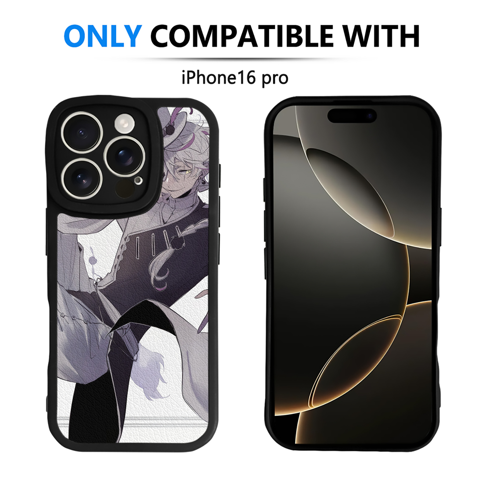（画像用） 文豪ストレイドッグス Bungo Stray Dogs 【iPhone 16シリーズ対応】シリコンスマホケース（レザー調） 材質：シリコン